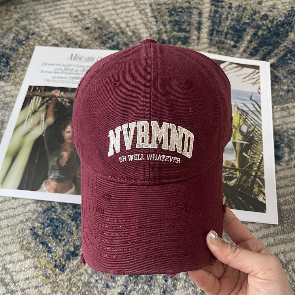 Европейская и американская модная брендовая вышивка с большой окружностью головы, бейсболка для мужчин и женщин, уличная мода, старая кепка с отверстием, показывающая маленькое лицо