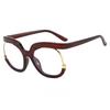 Fashion Large Frame Reading Glasses Personalized Owl Trendy Round Frame High-Definition Anti Blue Light Glasses Diopter To +4.0