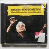 CD BRAHMS, BERNSTEIN; VPO - Symphony 1  4100812 Japan Classical Used
