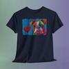 Colorful Bulldog Impasto Portrait T-Shirt, Textured Paint Dog Lover Tee