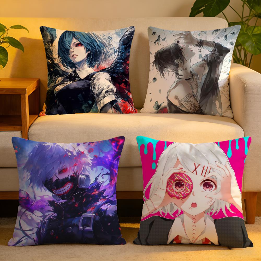 Cushion Cover Linen SkinFriendly Soft Decorative Case for Sofa Home Decor Cool Anime TTokyo GhoulS Pillow cover