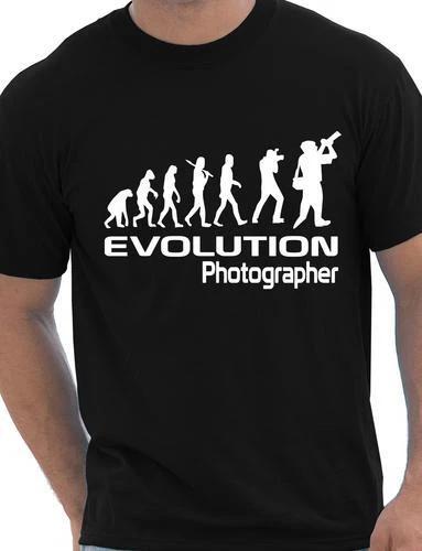 Evolution Of A Photographer Gift Photography Cameraman Mens T Shirt Size S-XXL