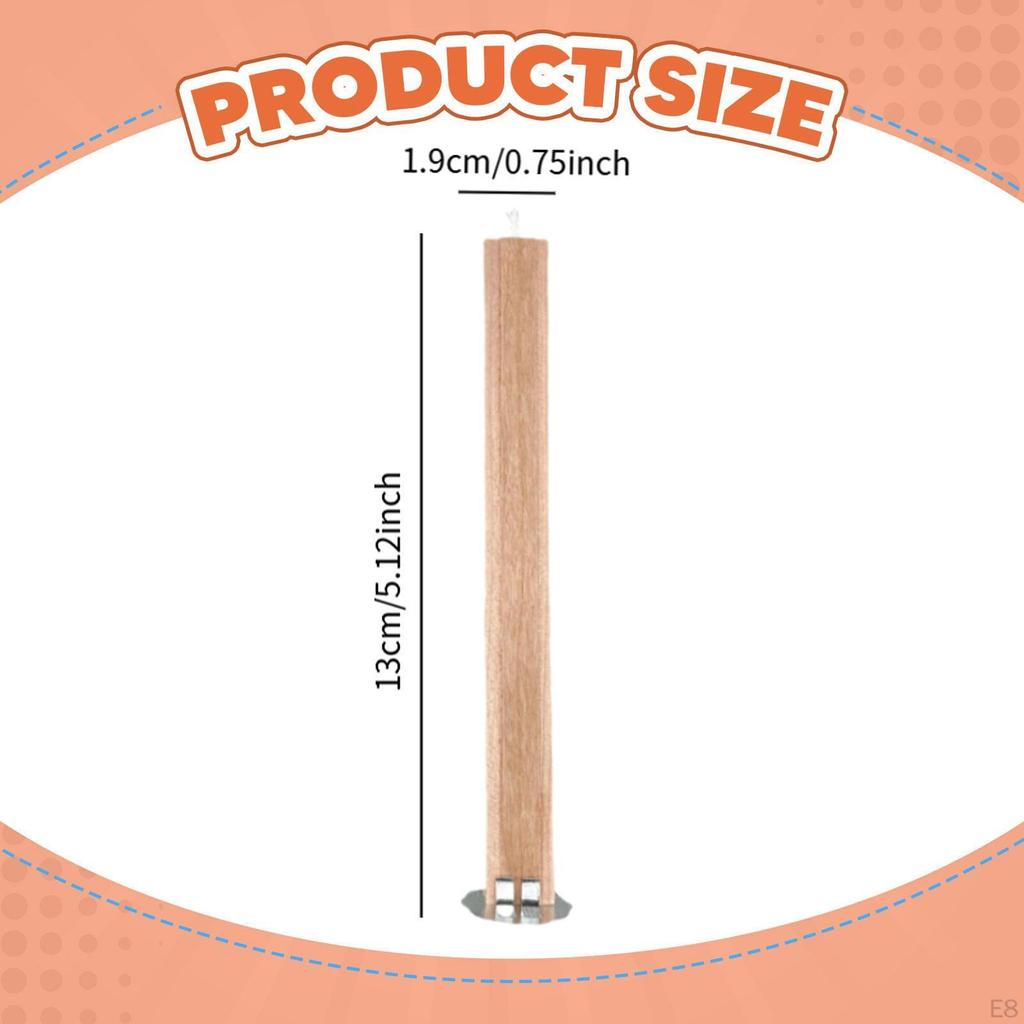 10 штук Деревянные фитили для свечей Портативные Замена DIY Поделки 5,12 дюйма с основанием 10 мм