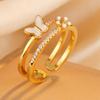 Двухслойное кольцо-бабочка Fairy, нишевый дизайн, первоклассное чувство, модная индивидуальность, изысканное легкое роскошное кольцо на указательный палец