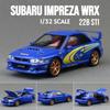 1/32 Subaru Impreza WRX STI Игрушечная Модель Автомобиля Литье под Давлением Металлический Сплав Миниатюра Звук и Свет Коллекция Подарок для Детей Мальчиков Ребенка