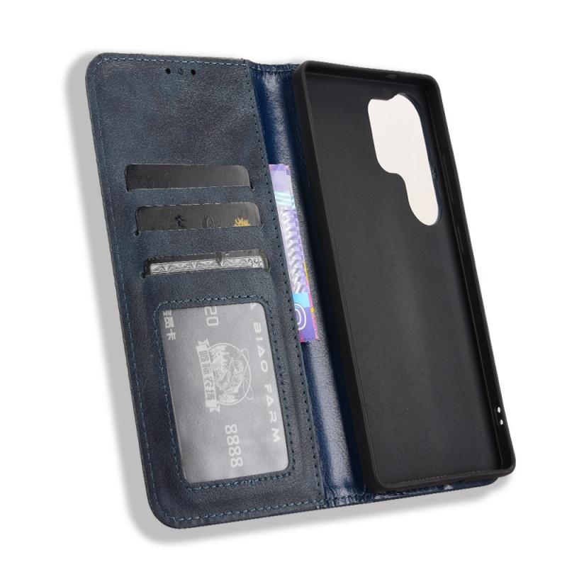 Для Samsung Galaxy S25 Ultra кожаный ретро самоклеящийся чехол для телефона Для Galaxy S25 S24 S23 Plus чехол-книжка с магнитным кошельком