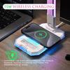 For New ABS RGB Rhythm Folding Gaming Desk Lamp Wireless Charging Mobile Phone Adjustable Brightness Reading Night Light
