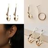 Metal Alloy Circle Earrings For Women Fashionable Geometric Design Gift For Occasions
