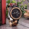 BOBO BIRD Wooden Watch Colorful Wood Watch Day Date Display Multifunctional Handmade Quartz Watch Sports Chronograph Unique Men's Women's (Ladies)