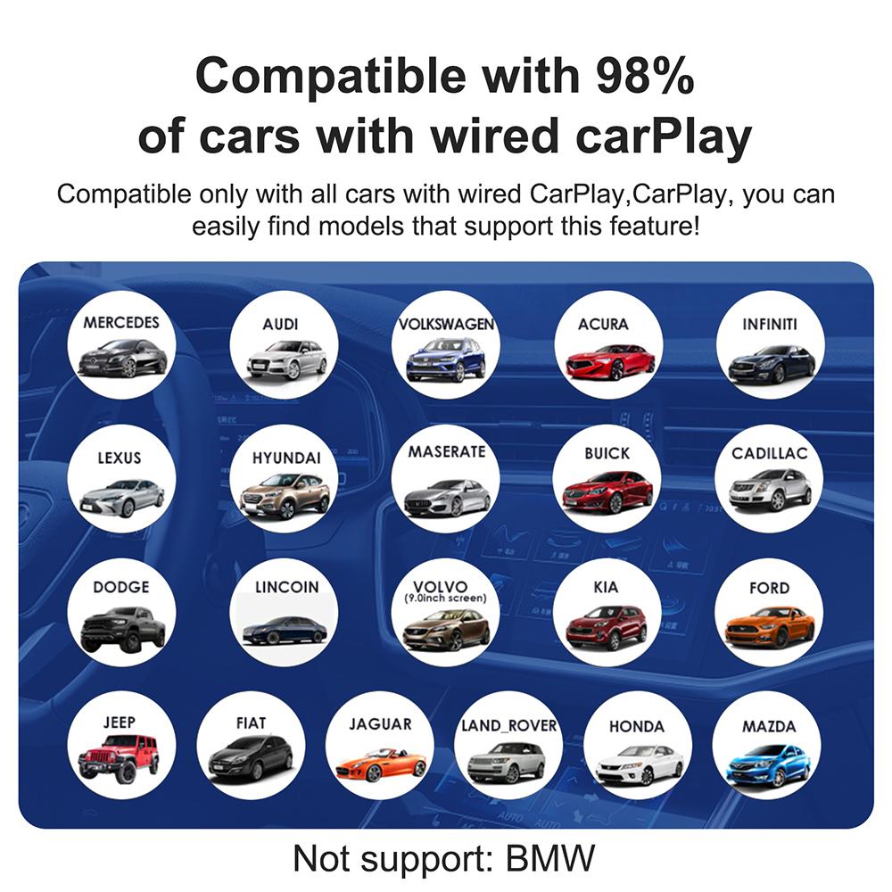 Carplay AI Box Android 13 Беспроводной Android Auto Smart TV Box Для Youtube Netflix Toyota Mazda Hyundai Haval GMC Ford MG VW Kia