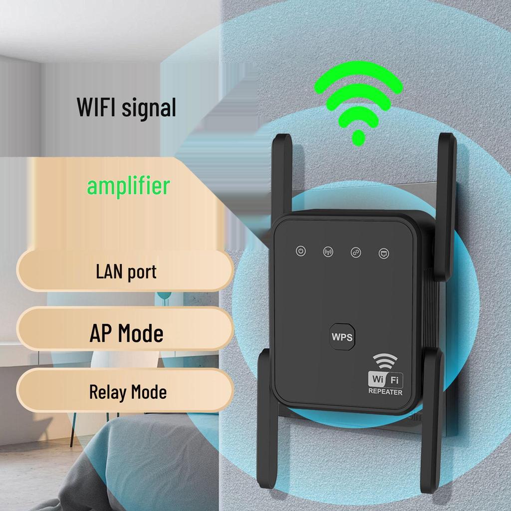 WiFi-усилитель сигнала 300 Мбит/с, Мощный двухрежимный беспроводной сетевой усилитель с защитой от помех для дома