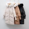 White Duck Down New Winter Warm Big Fur Collar Casual Loose Down Jacket Women's Coat