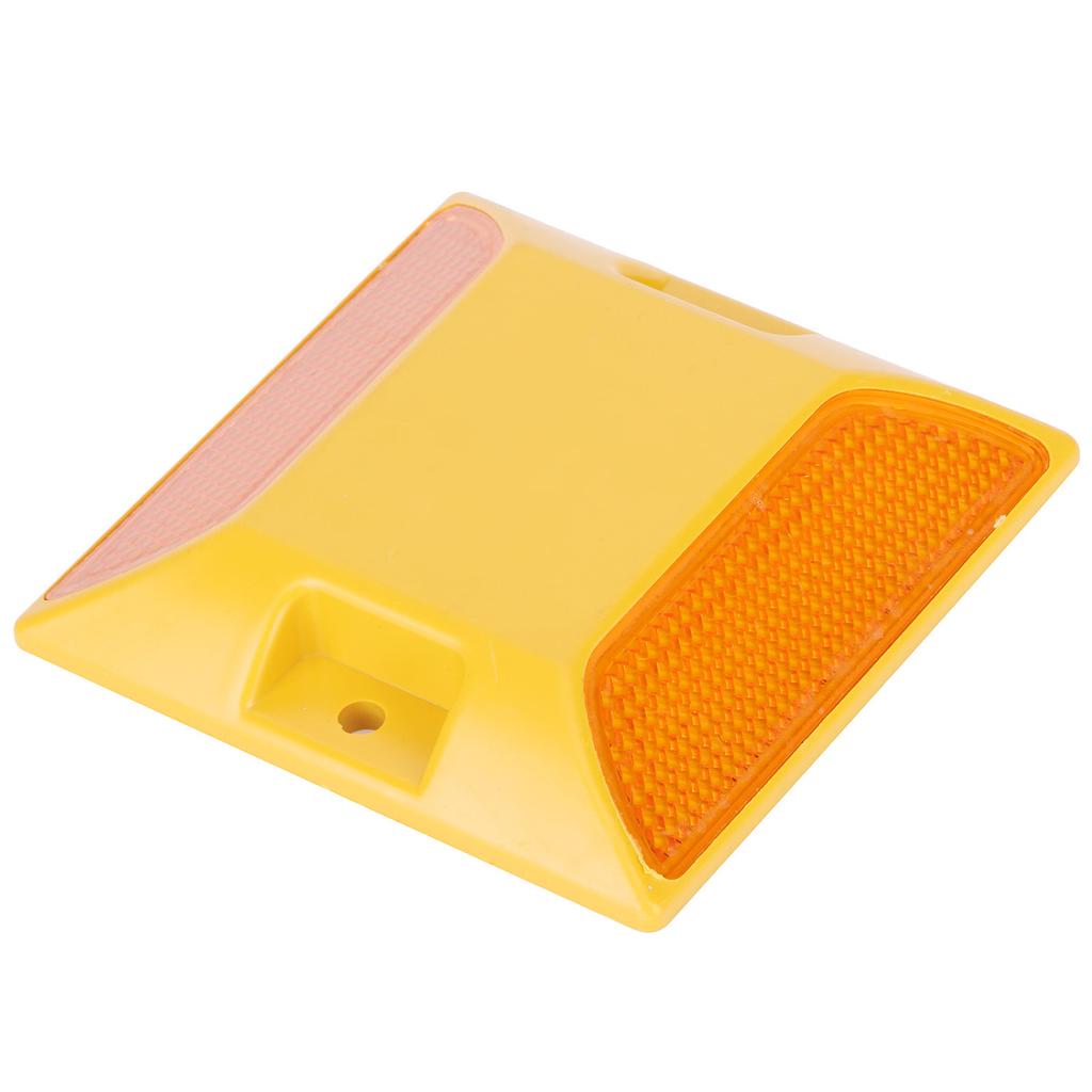6PCS Double Yellow Plastic Road Reflectors Street Pavement Driveway Stud Markers