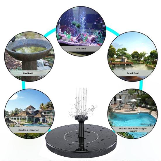 Открытый солнечный фонтан с автоматическим включением/выключением, простая установка, высокая эффективность, птичья ванна, солнечный водяной насос, украшение для фонтана