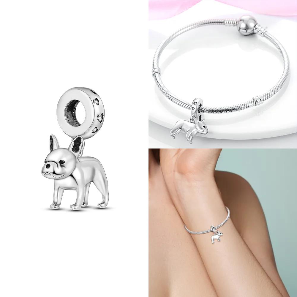 Dangle Charms Original White Heart Beads Copper Fit Bracelet Jewelry Diy For Woman Pendants Charms Fine Gift