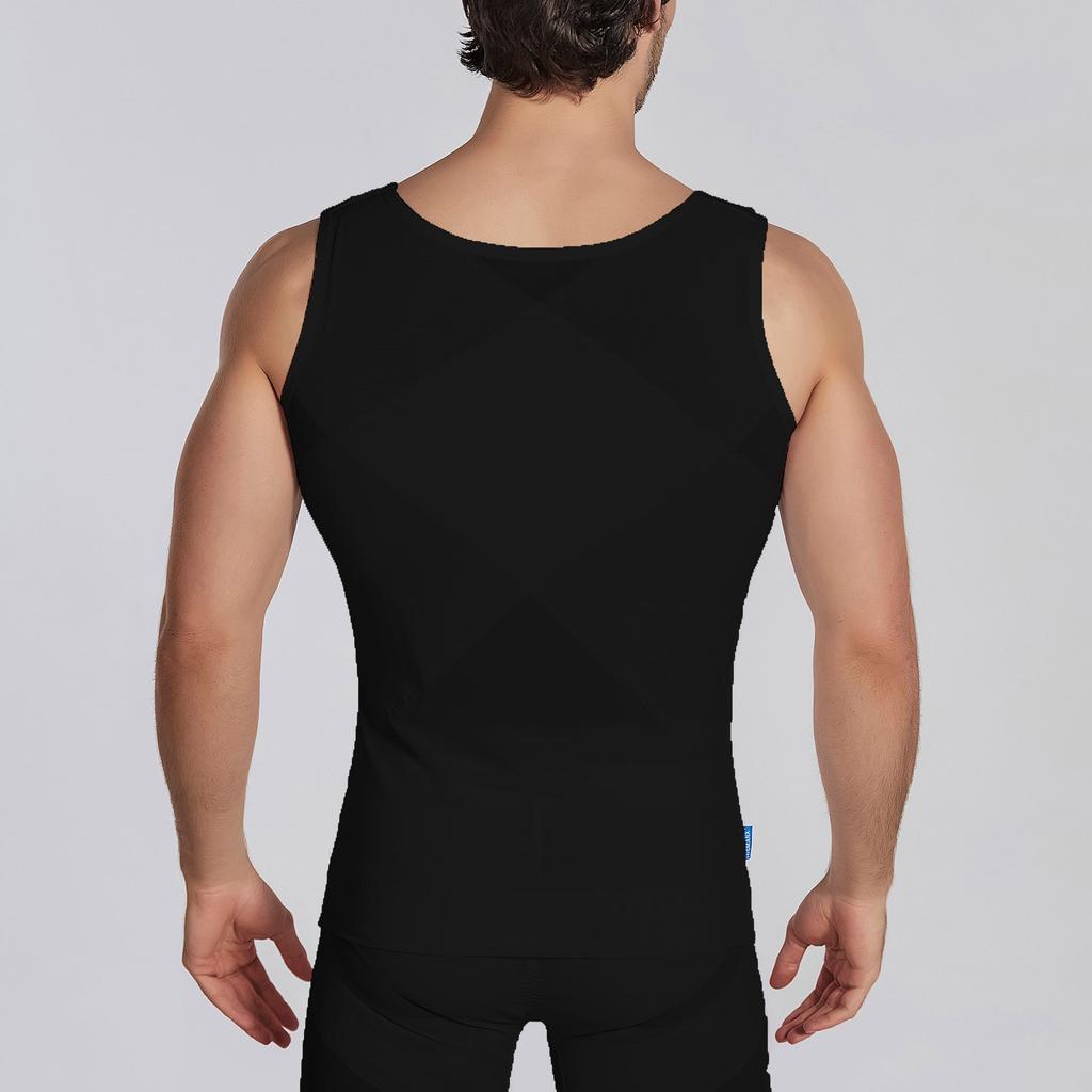 Men's Button-down Adjustable Waist Vest With Tummy Sculpting