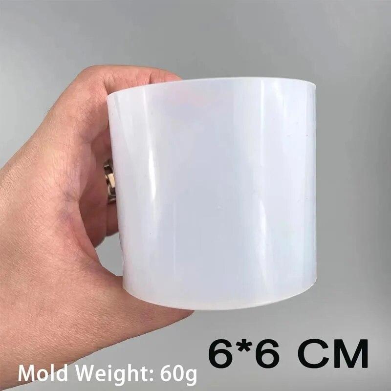 Новая цилиндрическая силиконовая форма для свечей из эпоксидной смолы для литья поделок, принадлежности для изготовления воска, мыло, подарок, домашний декор
