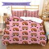 Pink Cartoon Art Pattern Bedding,Quilt Set Quilt Cover Pillowcase Home Birthday Gift (1 * duvet cover + 2 * pillowcase, without core)
