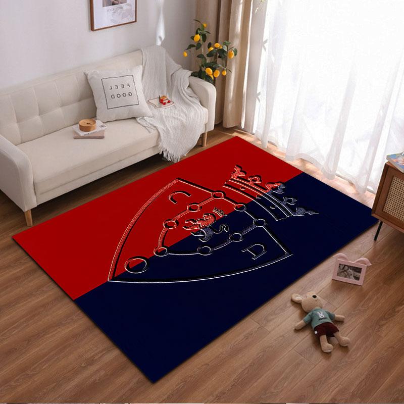Red and Blue Regal Crest Carpet suitable as a non-slip mat for the living room or bedroom sofa