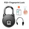 Электронный интеллектуальный дверной замок Биометрический замок с отпечатками пальцев TUYA/TTLOCK APP Портативный замок без ключа с быстрой разблокировкой и паролем для защиты от кражи