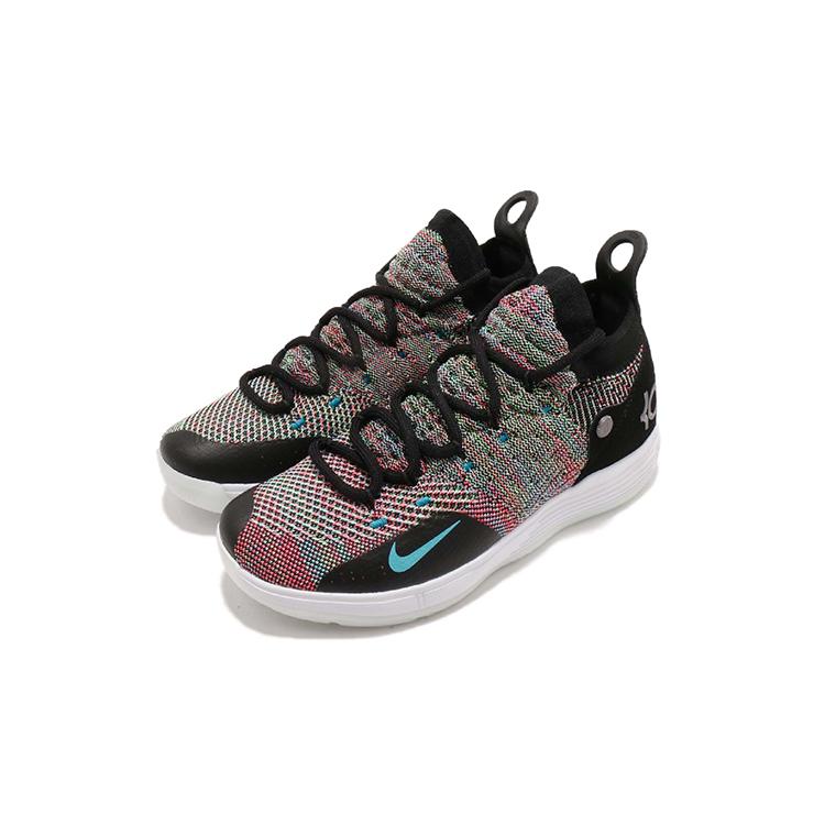 Nike KD 11 Разноцветные Flyknit Средние Детские Баскетбольные Кроссовки Черно-Фиолетовые Подростковые AH3465-001