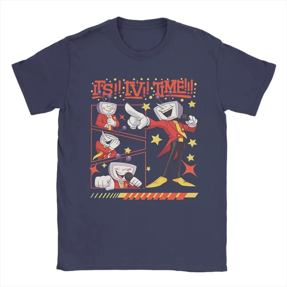 Deltarune Game Its Tv Time Oversized Unisex Tshirt Streetwear Trendy Cotton Newmodel Personality Clothes Y2k Short Sleeves