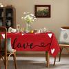 Valentines Day Decor Tablecloth 60x84 Inch: Valentine’s Day Decorations Heart Table Cover for Home(Red)