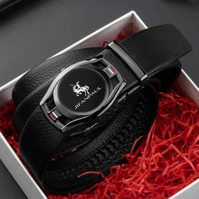 Новый мужской ремень из натуральной кожи с автоматической пряжкой, высококачественные ремни для мужчин, элитный бренд, модный деловой ремень, мужские