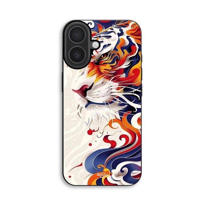 Coque de téléphone - MANIACASE - iPhone 16 - Tigre - Abstrait - Silicone TPU