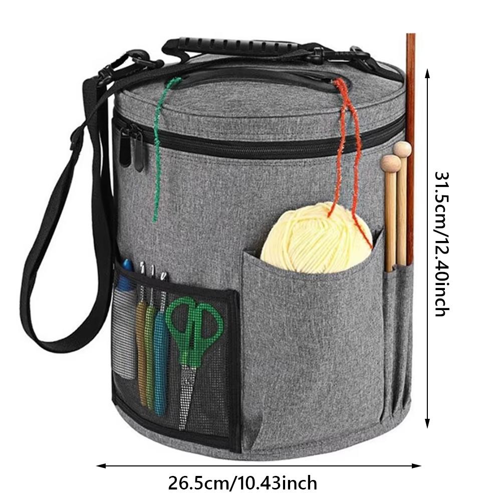 Хранение крючков и спиц Сумка для хранения вязальной пряжи Портативная сумка-тоут для любителей вязания своими руками