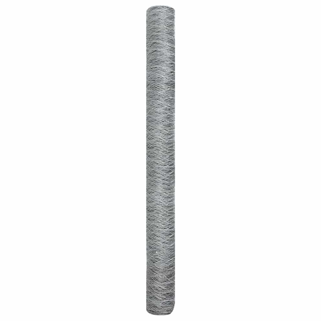 Hexagonal Fence Silver 1.5 x 10 m Galvanized Steel
