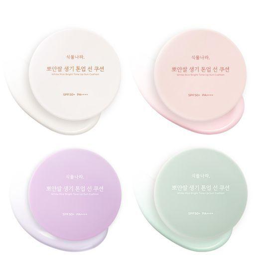 Shingmulnara Солнцезащитный кушон для выравнивания тона кожи с белым рисом (Выберите 1 из 4)