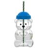 2Pcs Bear Shaped Tumbler with Lid & Straw Cute Leak-Proof Cup for Kids Adults Plastic Cold Drink Cup for Smoothie And Iced Coffee