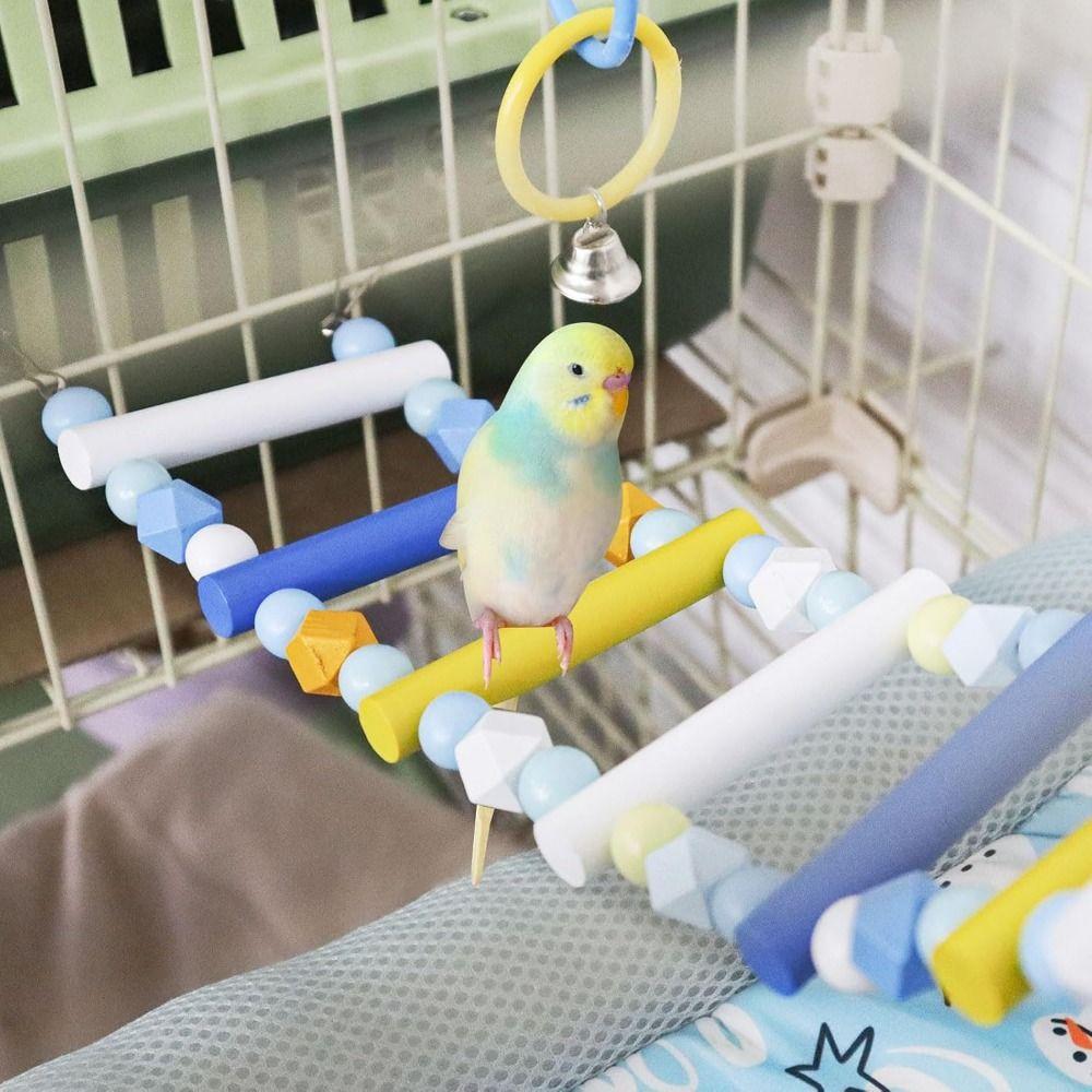 Colorful Bird Climbing Toy 8/10/12 Step Ladders Bird Perch Stand Toy  Parrot Accessories