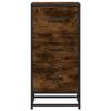 Sideboard Smoked Oak 35.5 x 35 x 76 cm Wood Based Panel and Metal