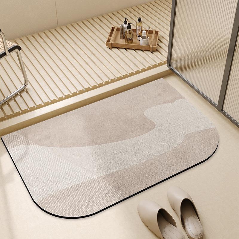 Diatomaceous Luxury Light Nordic Nonslip Earth Bath Mat Quick Dry Water Absorbent Stain Resistant Foot Pad For Bathrooms