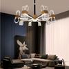 Modern Wrought Iron Acrylic Living Room Chandelier Nordic Home Dining Bedroom Lamps