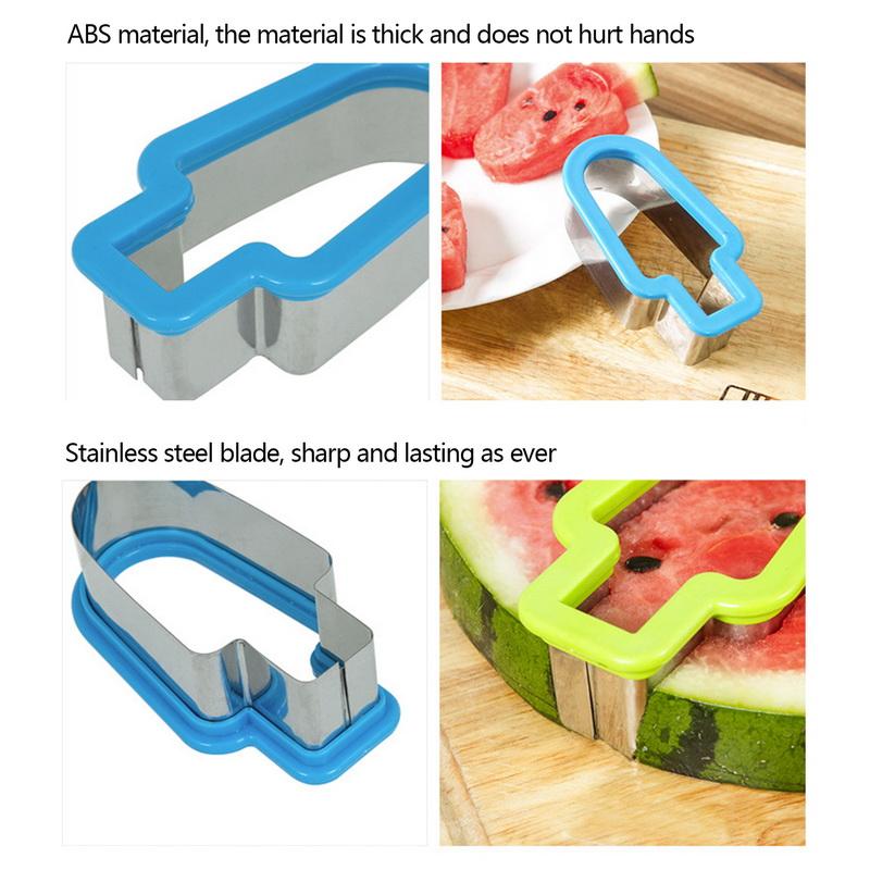 Арбузный слайсер в форме эскимо, модель арбузного ломтика из нержавеющей стали, креативная форма для арбуза, кухонные принадлежности