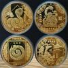 2025  Year Of The Snake Commemorative Coins Chinese Zodiac Medals 3D Relief Coins Collectibles  Year Coins