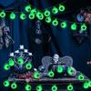 20/40 светодиодных украшений для Хэллоуина, гирлянды для глаз, декоративные промежутки для дома, вспышка на батарейках, в помещении, на открытом воздухе, Хэллоуин