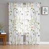 Flower Garden Sheer Curtain For Living Room Voile For Window Blinds Bedroom Tulle Drape Kitchen Cortinas Hall Curtains