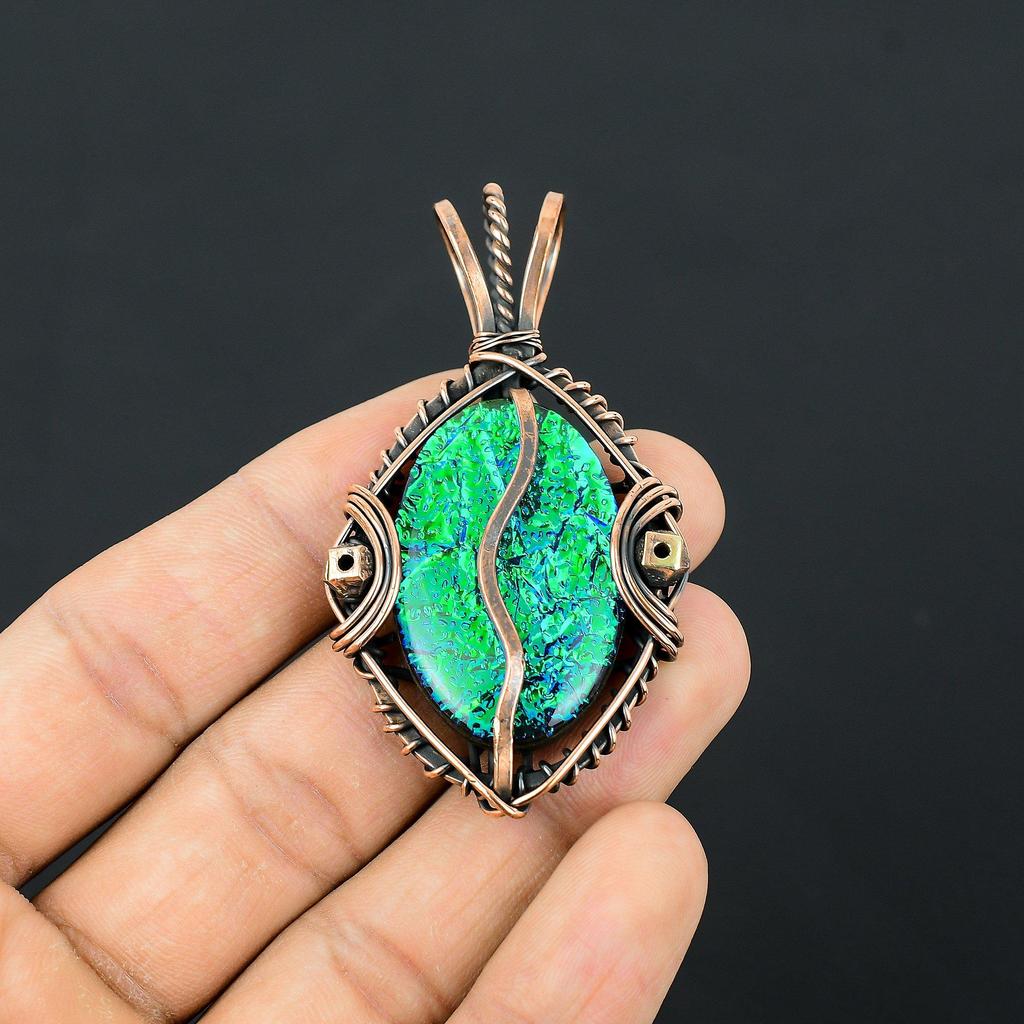 Australian Triplet Opal Jewelry, 999 Copper Wire Wrapped Pendant Handmade Gemstone Jewelry, Gifts For Wife Brand New Pendant