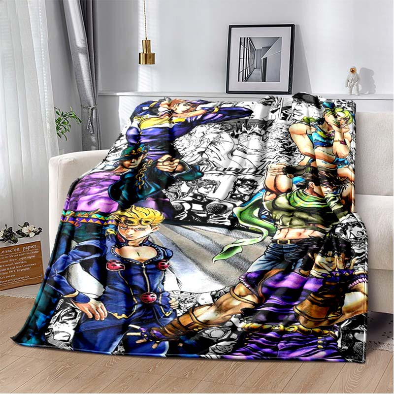 3D Мультяшное Аниме J-JoJo's Bizarre Adventure Печатное Одеяло Домашнее Покрытие для Дивана Кровати Гостиная Спальня Декор Теплое Мягкое Одеяло