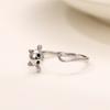Silver Color Cute Cat Shape Open Ring for Women Lovely Animal Adjustable Rings Jewelry Birthday Gift