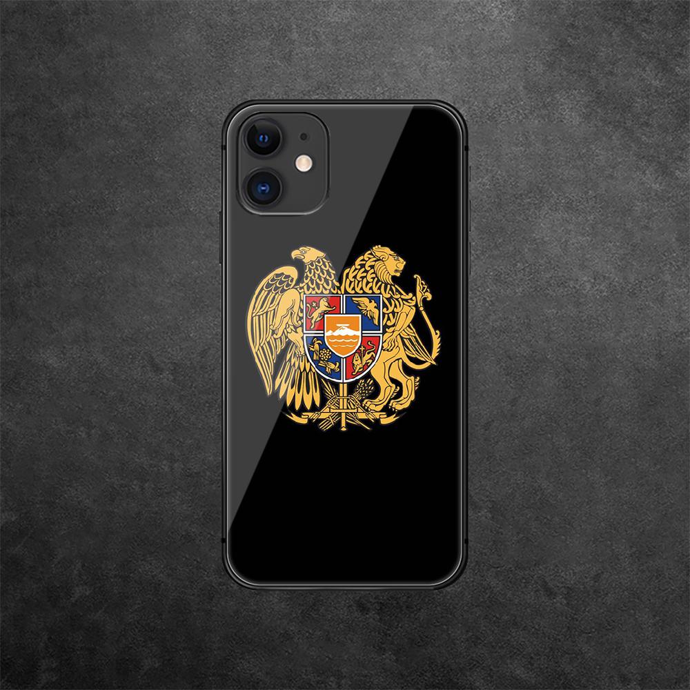 Чехол для телефона из закаленного стекла с гербом Армении для iPhone Samsung Galaxy OnePlus Oppo Xiaomi Redmi Note SA 7 8 9 10 11 12 13 14 20 21 22 53 Pro Ultra