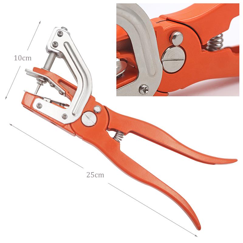 1Pcs Livestock Cattle Goat Ear Tag Pliers Vertical Hydraulic Animal Control Device Livestock Animal Ear Applicator Puncher