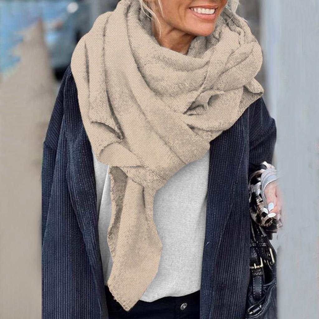 Women's Plaid Scarf Warm Thickening Trend Scarf Shawl Cape