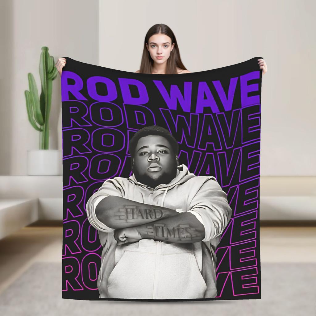Rapper rod wave Blanket Decorative Flannel Bedding Throws For Couch Bed Super Warm Custom Quality Bedspread Gift