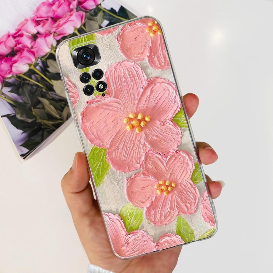 Women Fashion Phone Case For Xiaomi Redmi Note 11 Pro 4G 5G / Redmi Note11 11s 4G Global Luxury Slim Silicone Bumper Coque Soft