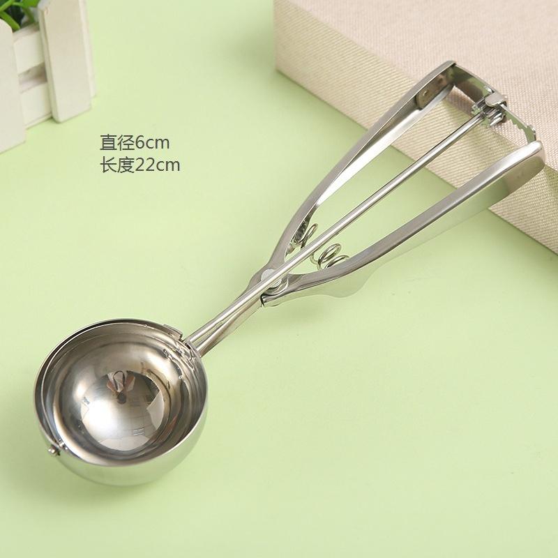 Three stainless steel ice cream shovel excavators, mashed potatoes, Türkiye ice cream, fruits, easy demoulding accessories